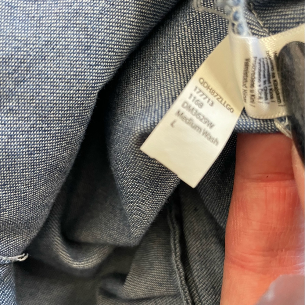 American Apparel Denim Wide Leg Crop Overalls - Picture 10 of 16